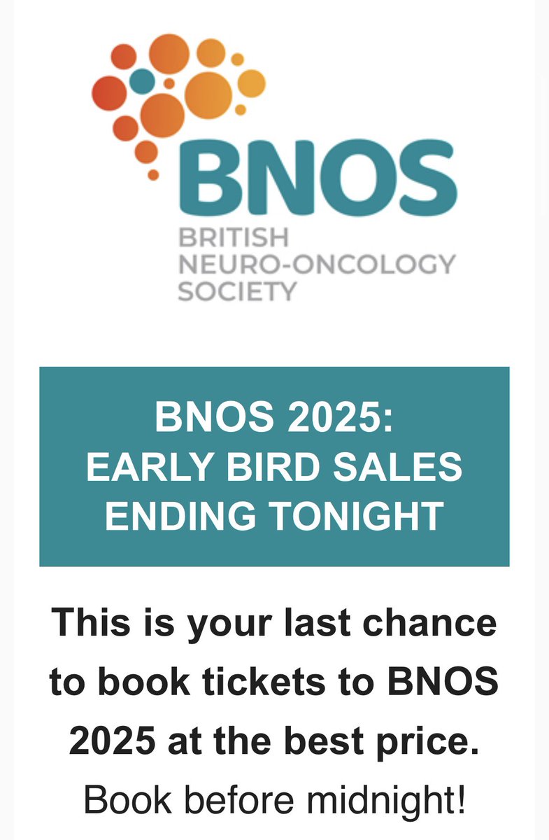 ⌛ Hurry! Early bird registration ends TODAY! 
Register here bnosconference.co.uk/bnos-conferenc…