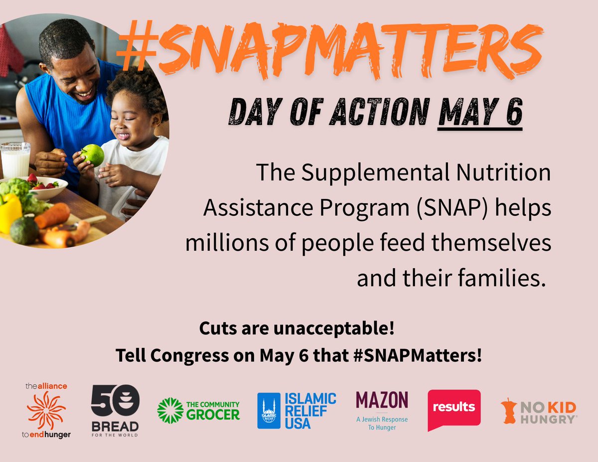 Most SNAP recipients are working families, seniors, and children. Cutting benefits would cause more hunger &amp; hardship. 

Visit the #SNAPMatters Action Day to take action: ujoin.co/campaigns/3745…