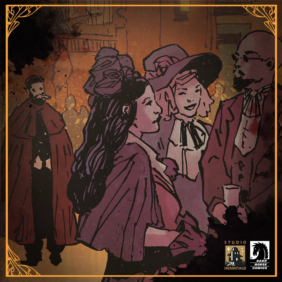 After discovering a body at the ball, our intrepid investigator goes on the hunt...

Issue #2 of Our Brilliant Ruin: Horror at Crane Mansion hits comic shops tomorrow!