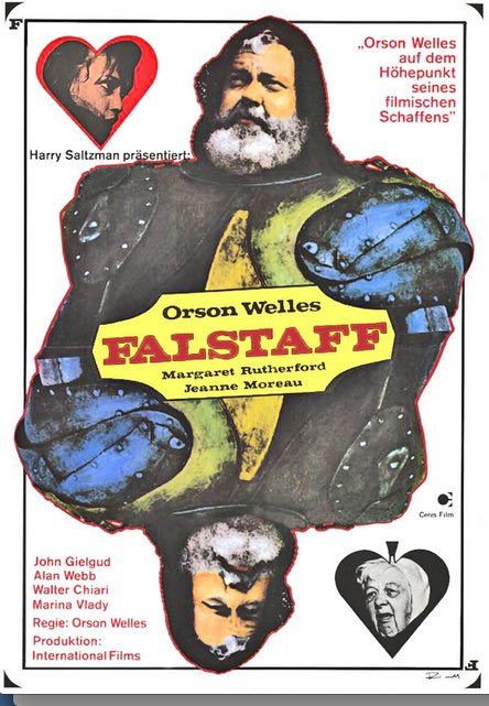 FrankMalfitano's tweet photo. ANOTHER 100 FAVORITE FILMS (IN NO ORDER) 3: Since #OrsonWelles would have been 110 2day hereโs his impressive melancholy 1966 amalgam of #WilliamShakespeare ๐ญ where Welles plays boisterous ribald #Falstaff & his bittersweet relationship with Prince Hal #KeithBaxter #JohnGielgud https://t.co/zicLDQJCct