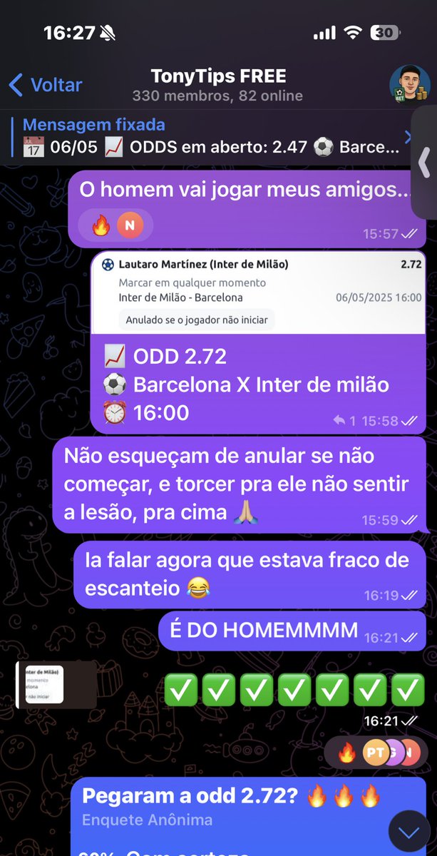 TonyTipsHz's tweet image. É meus amigos, quando falam que o homem vai jogar, o homem VAI JOGAR!!!! 🔥🔥🔥

📈 ODD 2.72 ✅✅✅