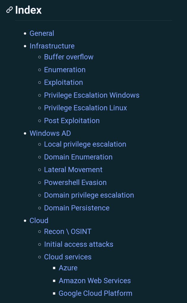 hetmehtaa's tweet image. Pentesting / Red Teaming Cheat Sheet:

🔗 github.com/H4CK3RT3CH/Red…

#RedTeam #vulnerability #Hacking #Infosec #Checklist #AD #Recon