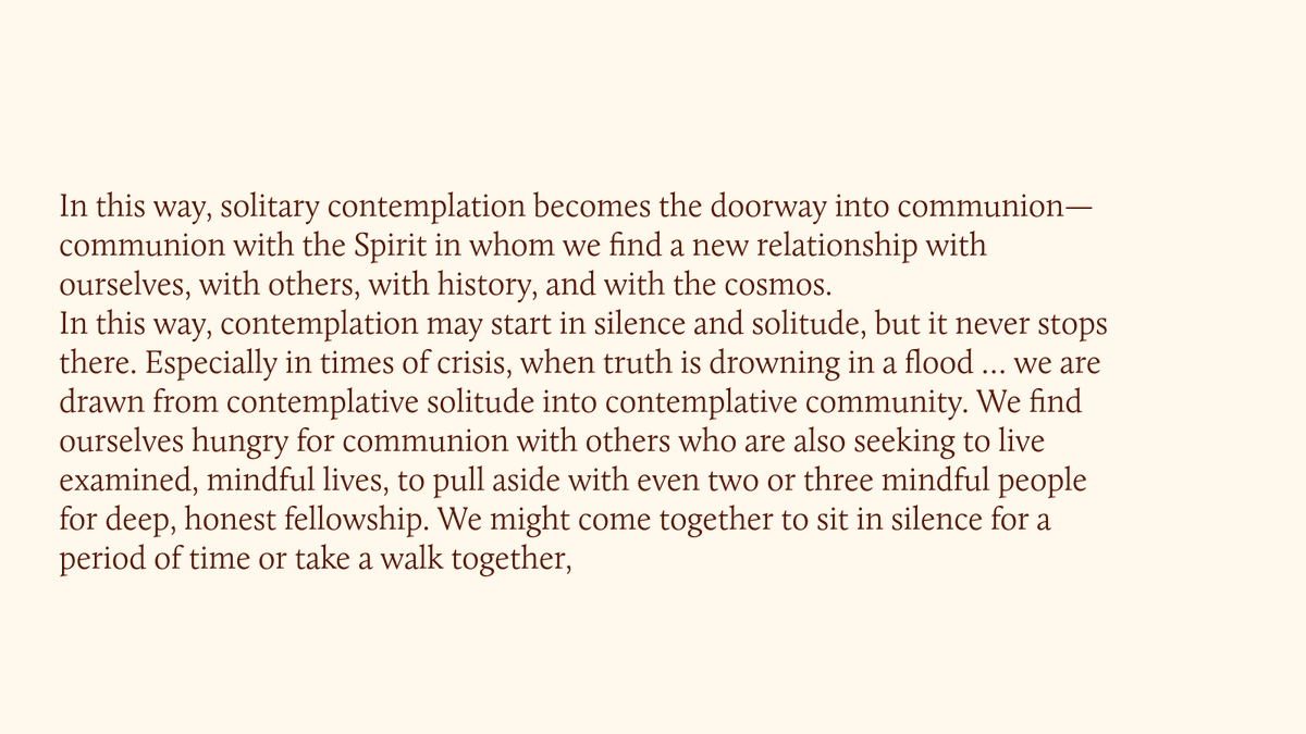 cac_abq's tweet photo. "How do we survive in a time when hurricane-force deception and madness levels are reaching flood stage? One answer might surprise you: contemplation."
Read more from @BrianMcLaren's essay "Islands of Sanity" in our NEW issue of #ONEING — out now! Read on https://t.co/Jk830bUZJB https://t.co/cN18BQaHuV