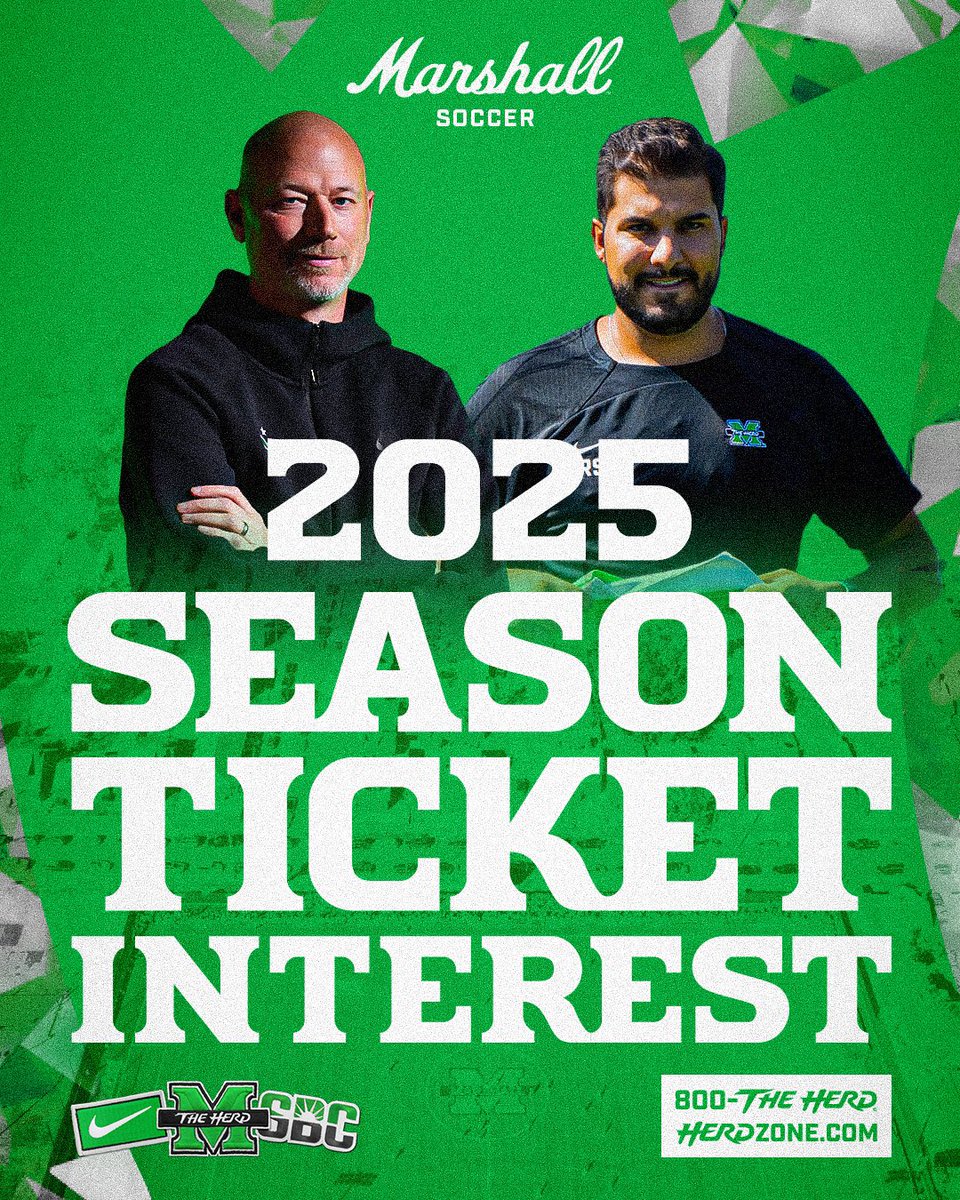 Interested in Season Tickets for the upcoming 2025 season? Click the link below and fill out our Season Ticket Interest form! 🎟️⚽️

🔗: t.herdzone.com/LP=78

#WeAreMarshall