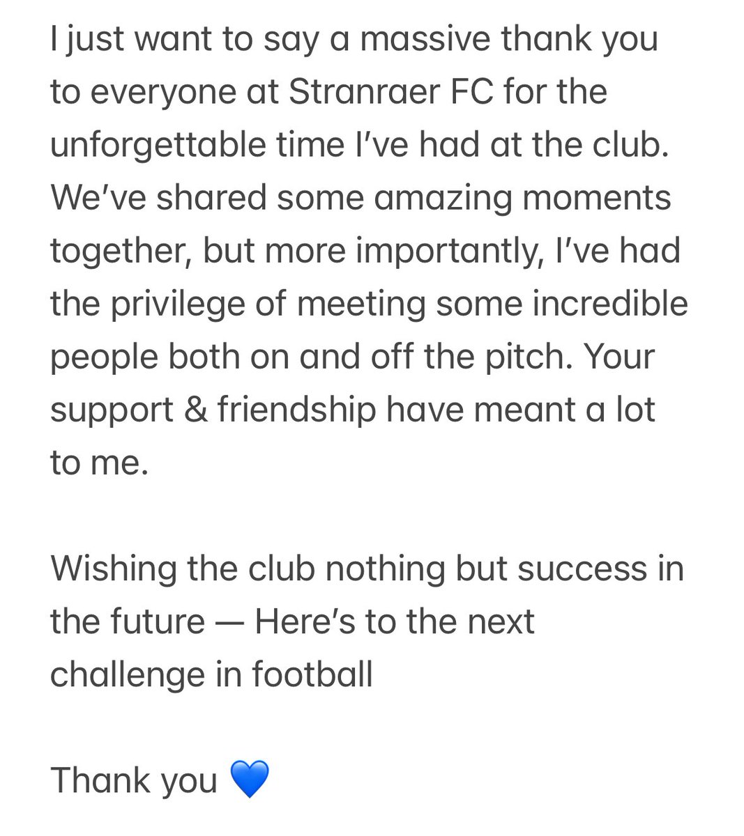 Over &amp; Out….. 🫡 💙 <a href="/StranraerFC/">Stranraer FC</a>