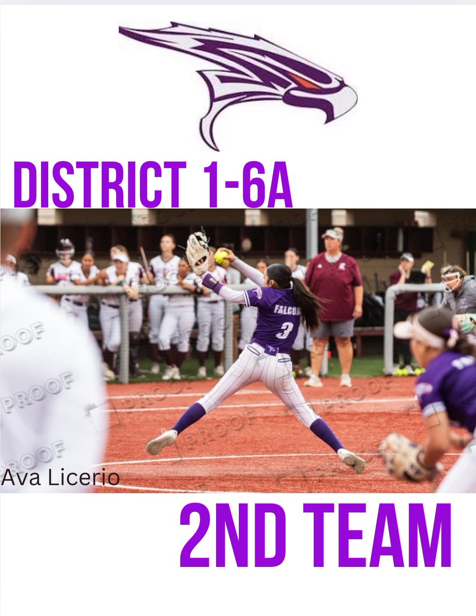 Ava Licerio was selected to the District 1-6A 2nd Team.  Ava is also awarded to the Academic All-District Team