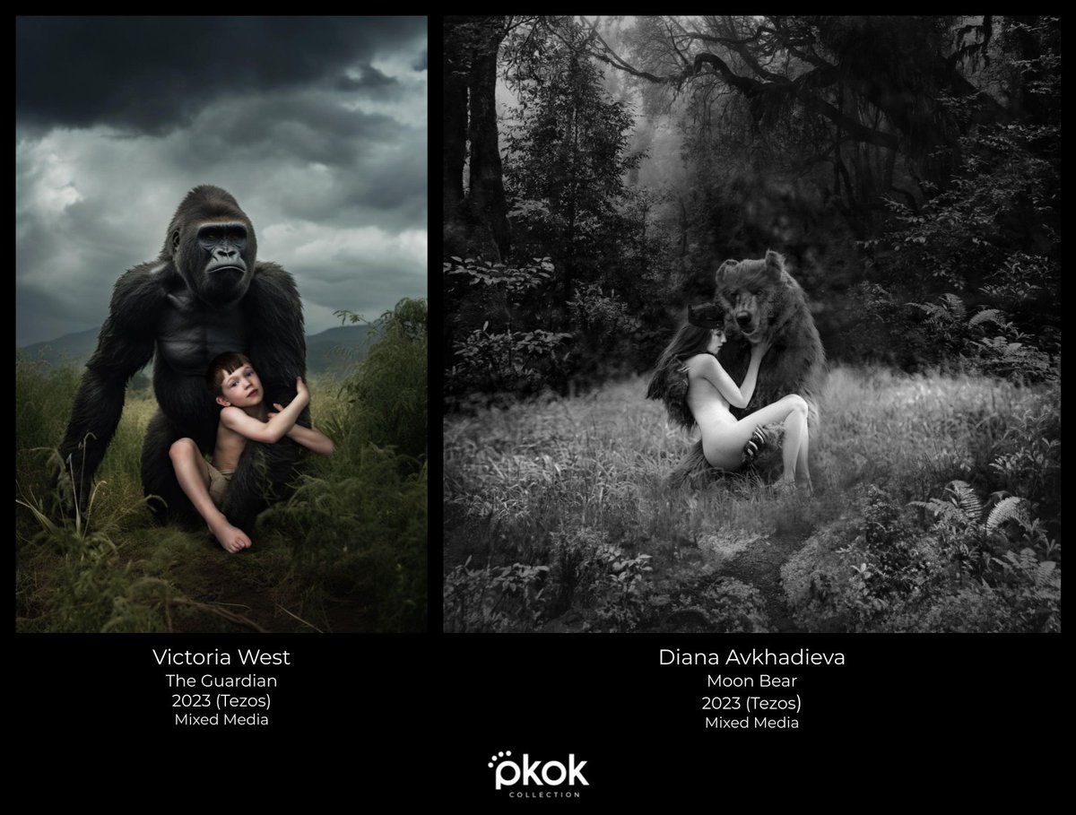 Pkok (@pkok_art) on Twitter photo From the Pkok Collection:
The Guardian
by <a href="/vwestphoto_nb/">Victoria West</a> 2023 (Tezos)
Moon Bear
by <a href="/DianaAvkhadieva/">Diana Avkhadieva</a> 2023 (Tezos)
-Mixed media- From the Pkok Collection:
The Guardian
by <a href="/vwestphoto_nb/">Victoria West</a> 2023 (Tezos)
Moon Bear
by <a href="/DianaAvkhadieva/">Diana Avkhadieva</a> 2023 (Tezos)
-Mixed media-