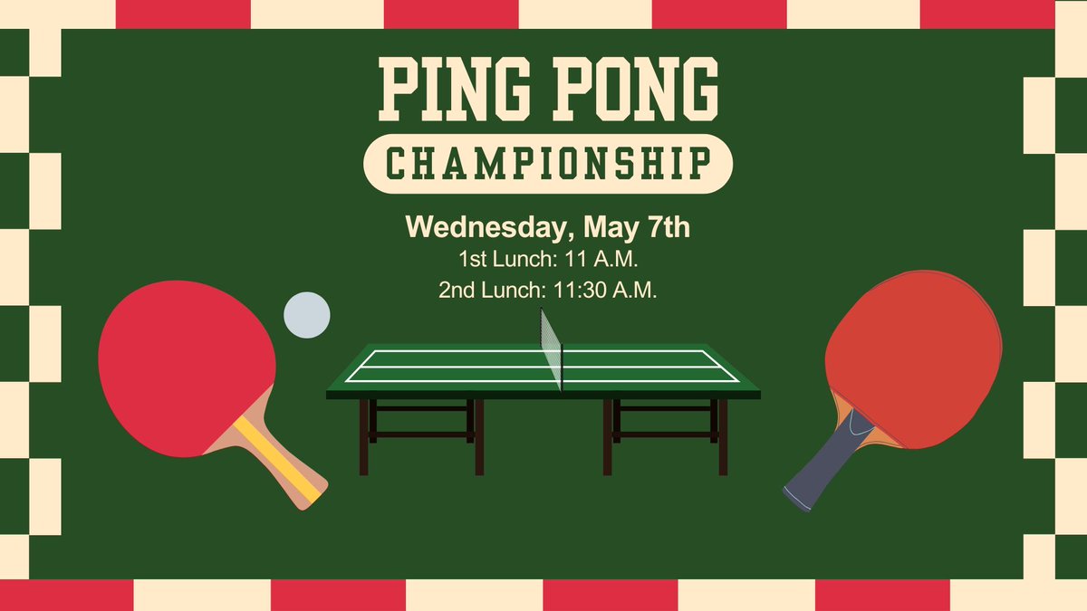 It’s once again time for the <a href="/Lakeviewhigh/">Lakeview High School</a> HS Lunch Ping Pong Finals! We will be streaming both championship matches tomorrow on our Striv channel! Be sure to tune it &amp; watch all the action. Follow the link striv.tv/channel/lakevi…