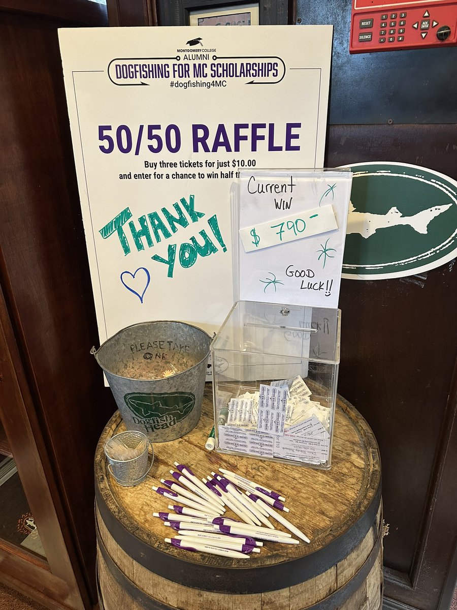 MCAlumniAssoc's tweet image. Join us anytime today at @DogfishGburg for our 12th annual Dogfishing for MC Scholarships event! Participate in our 50/50 raffle, silent auction, and wine pull. Most importantly, 15% of restaurant proceeds will go scholarships for MC students! #dogfishing4mc