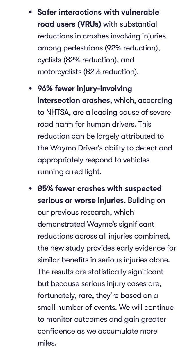 If Waymo’s serious injury reductions held across all US road deaths, a Waymo-only America would have 34,800 fewer road fatalities every year.