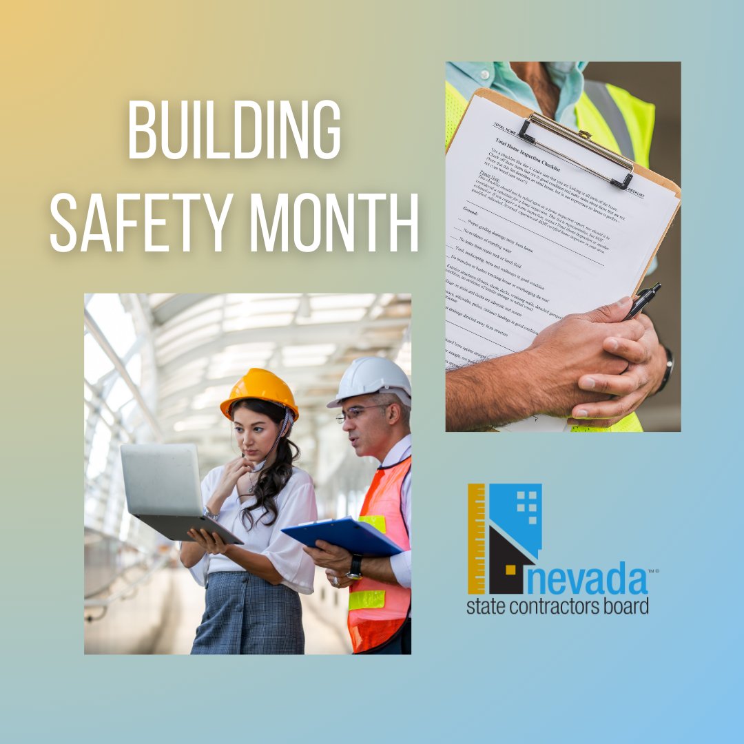 It’s #BuildingSafetyMonth! 🧱🚧

Thank you to the dedicated contractors that uphold the standards and codes of building safety. Safe construction practices and quality work protects our communities!

#NSCB #NevadaContractor #LicensedContractor