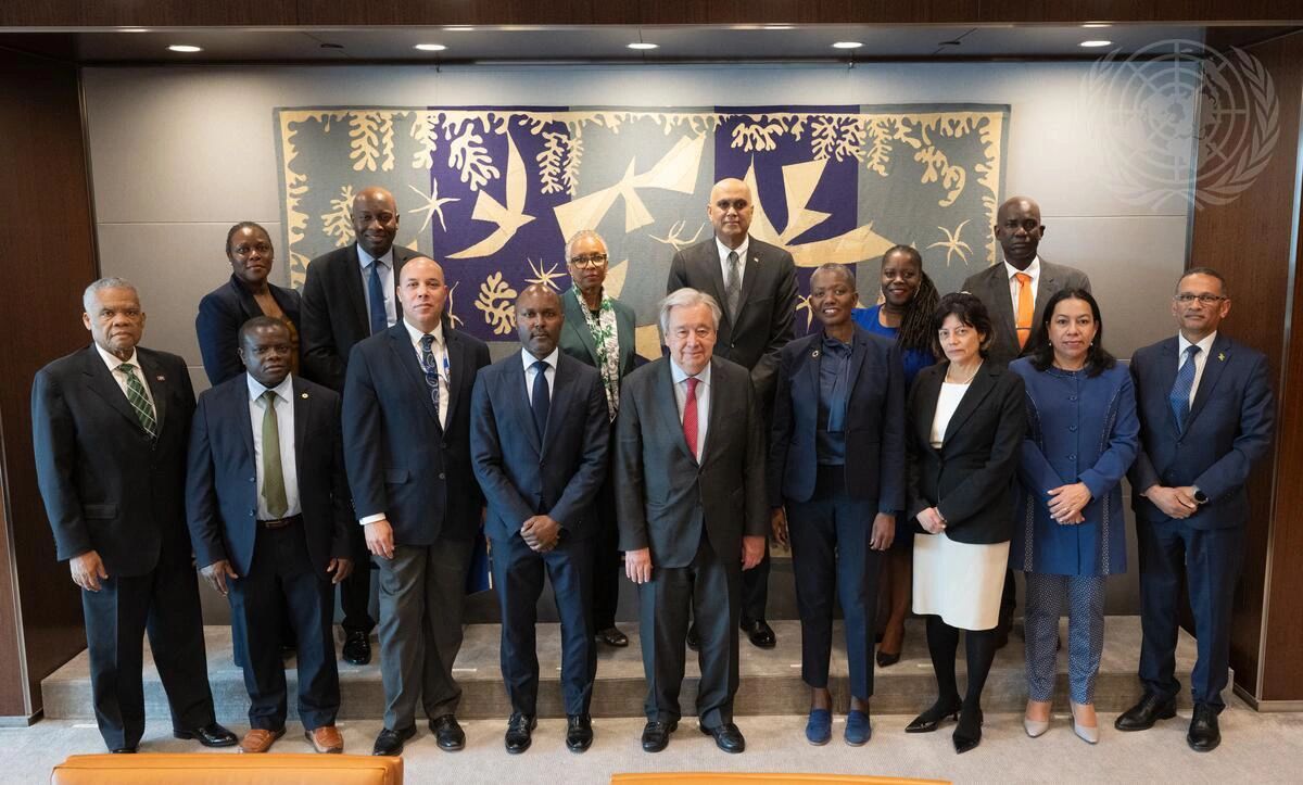 CARICOM: Caribbean Community (@caricomorg) on Twitter photo 👥Members of the Caucus of #CARICOM Ambassadors to <a href="/UN/">United Nations</a> met with <a href="/antonioguterres/">António Guterres</a> on May 1 to express their concerns about the deteriorating situation in Haiti 🇭🇹 and to explore ways to continue to support the country as it attempts to stem armed violence and restore 👥Members of the Caucus of #CARICOM Ambassadors to <a href="/UN/">United Nations</a> met with <a href="/antonioguterres/">António Guterres</a> on May 1 to express their concerns about the deteriorating situation in Haiti 🇭🇹 and to explore ways to continue to support the country as it attempts to stem armed violence and restore