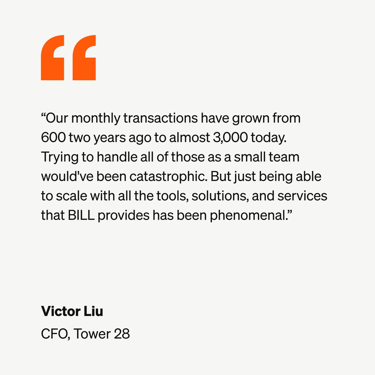 billcom's tweet photo. "Catastrophic" to "phenomenal"—the #SmallBusinessWeek lovefest continues with BILL customer @Tower28Beauty's story of giving busyness the boot. With BILL, they scaled from 600 monthly transactions to 3,000 in two years with just a small team. 🤯 #deletebusy https://t.co/Izhr7gMVJu