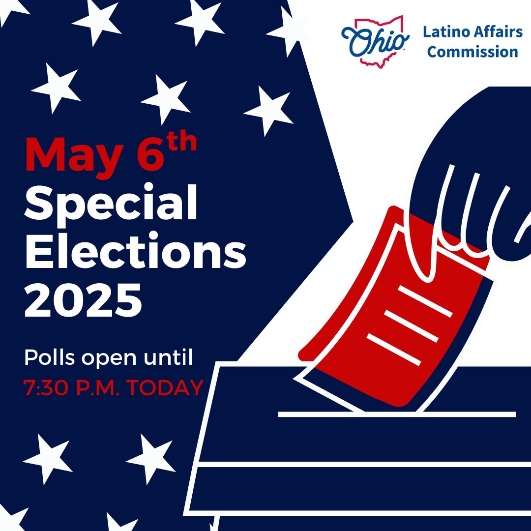Special Election day is here! Polls are open from 6:30 a.m. to 7:30 p.m. tonight.  Voters will decide on the $2.5 billion allocated towards the SCIP Program &amp; increased school levies in response to a decrease in funding for Ohio public schools over the next two years.