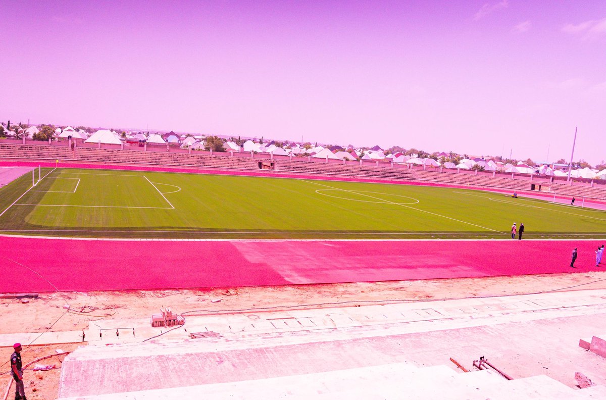 GovernorAUF's tweet photo. Today, I embarked on a site inspection of key ongoing projects across the metropolis, including the new stadium and Jimeta Ultra-modern Shopping Complex. I reaffirmed my commitment to youth-focused development and sustainable infrastructure that guarantees opportunities for the future.