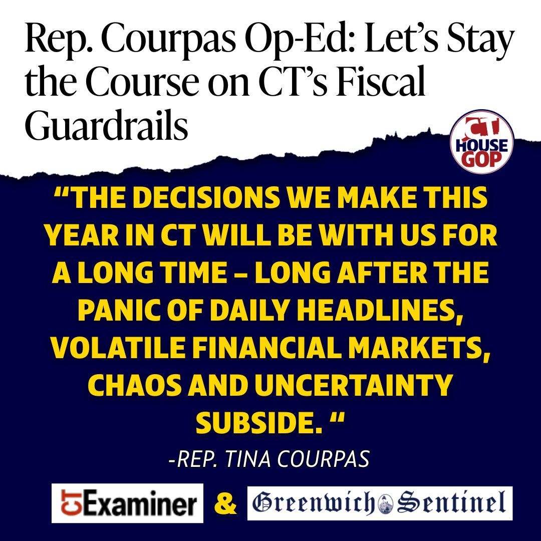 A fiscally responsible budget which does not break CT’s Fiscal Guardrails IS possible. Click below for my Op-Ed published in the Greenwich Sentinel and CT Examiner Magazine this week on CT’s budget.

cthousegop.com/courpas/2025/0…