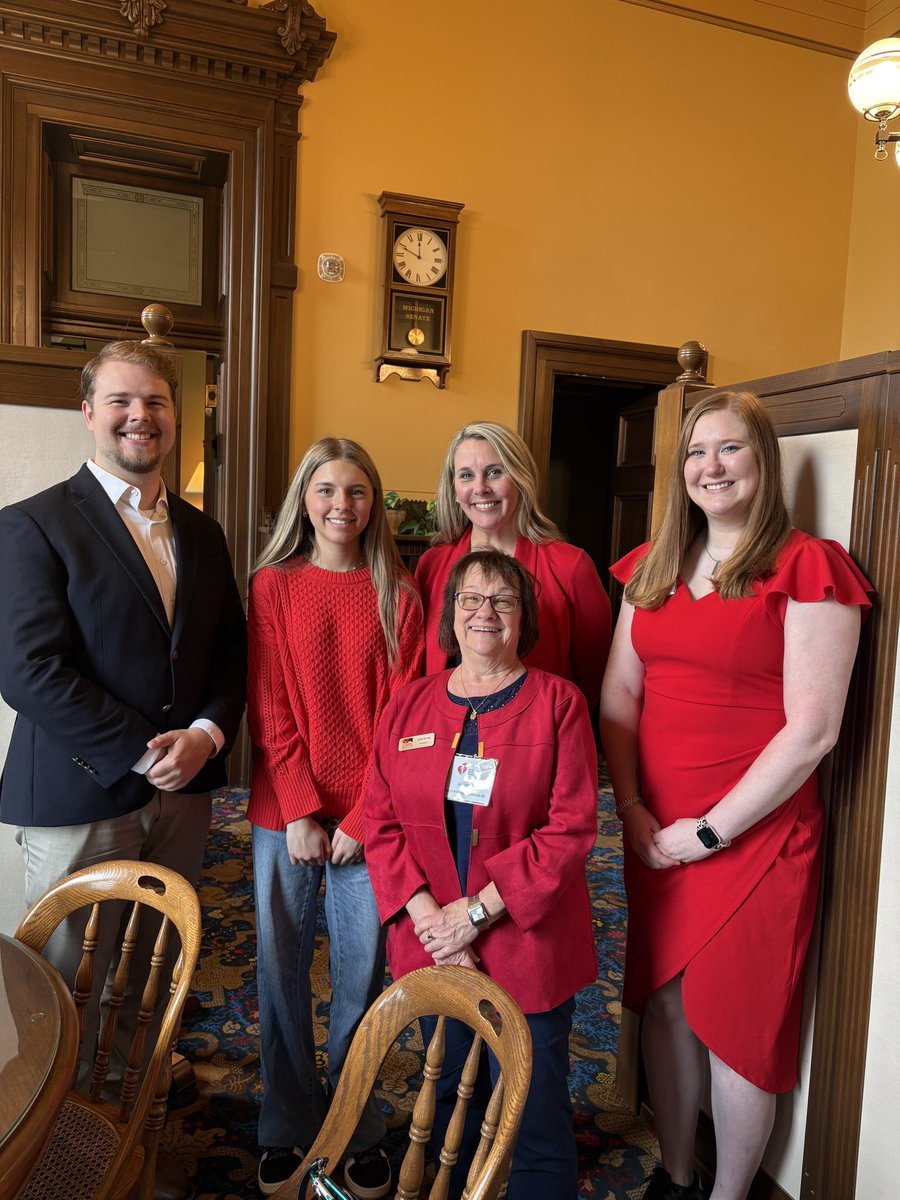 MichiganAHA's tweet photo. What a day in Lansing!! ❤️ Our 2025 advocacy day is complete with our volunteers holding 30+ meetings with state legislators. Thank you for helping advance our mission! https://t.co/XhVeLPd58e