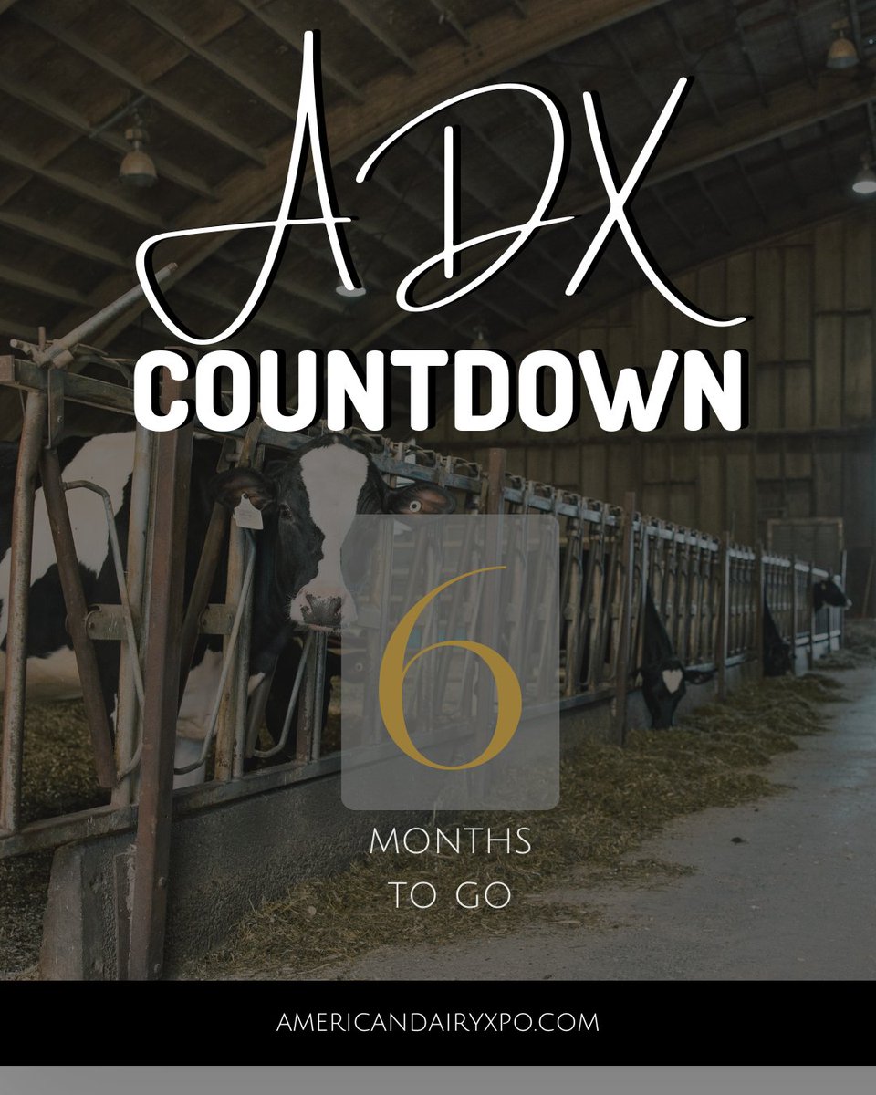 6 months until the first annual American Dairy Expo! Looking forward to seeing you all on November 5th and 6th, 2025 #adx #Dairy #Agriculture