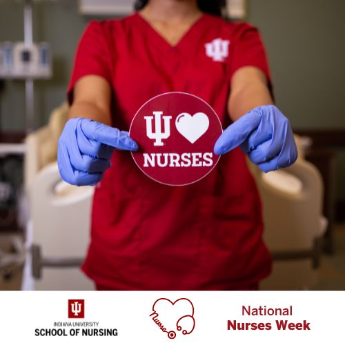 IUnursing's tweet photo. Caring healthcare providers. Critical thinkers. Committed to community. These are just a few of the many reasons that #IUSON alumni are the BEST! #IUnurse, THANK YOU for all you do to help patients, educate others, and transform healthcare. Happy #NationalNursesWeek! ❤️🩺💉 https://t.co/fJxMOzreN2