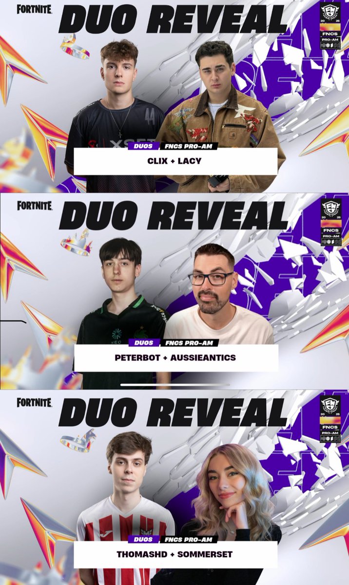 Rank these Pro-Am Duos from BEST to WORST