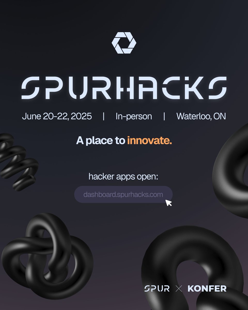 SpurHacks is a 3-day overnight event bringing together 2,000+ builders, founders, and creators from across canada. 
it’s where innovation meets opportunity: build projects, meet VCs and mentors, and connect with the country’s top tech talent.  
applications open now—link in bio