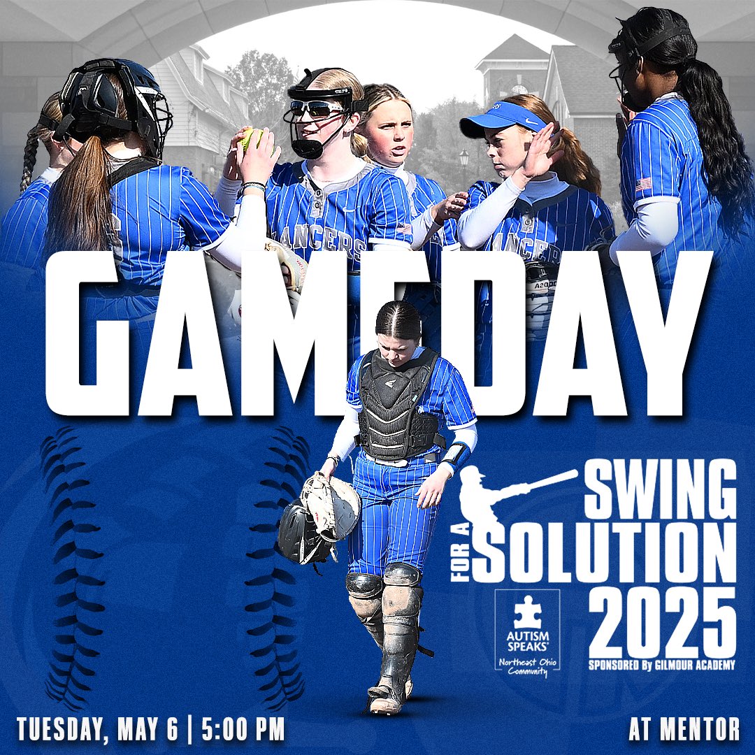 💥It’s #SwingForASolution 2025 for Lancer Softball💥

#LancerNation - join us at Mentor High School at 5 pm today (May 6) as Gilmour varsity softball takes on the Cardinals and raises awareness for autism! 

#GoGA