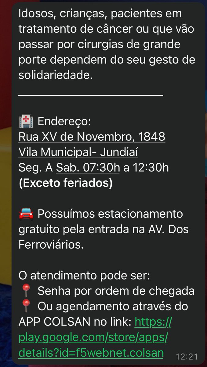 _fernandeslais's tweet image. Pra quem for de Jundiaí e região, obrigada