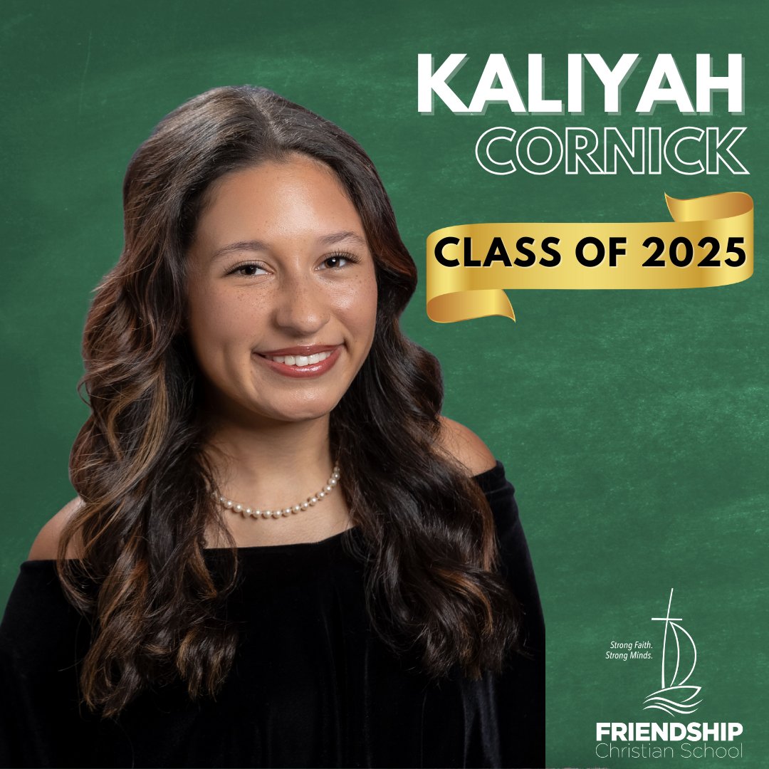 Kaliyah Cornick has attended FCS for 12 years. Following graduation, she plans to attend Western Kentucky University to major in business with a concentration in entrepreneurship! Congratulations Kaliyah!🎓