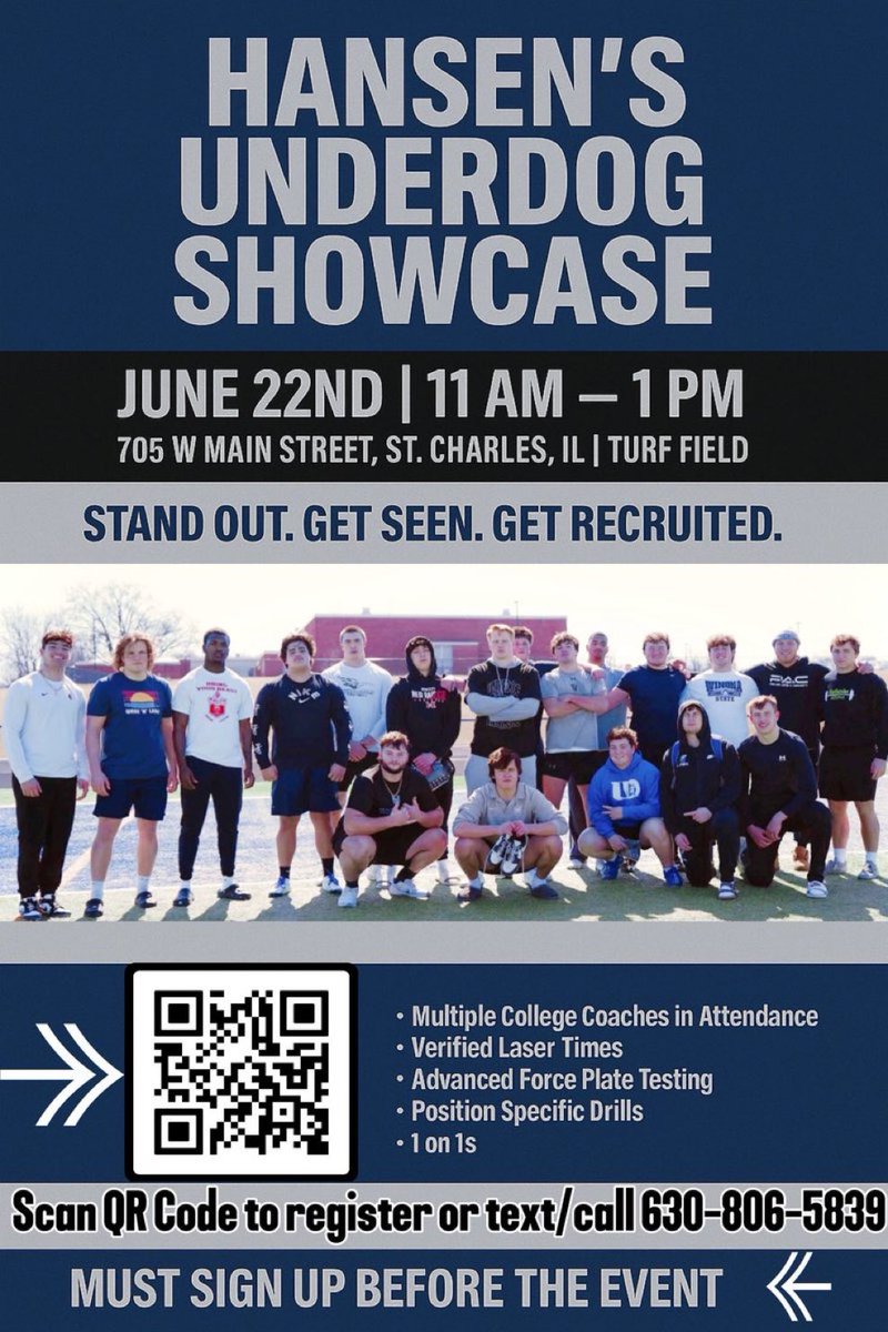 Logan Gibson (@logangibson54) on Twitter photo Thank you <a href="/underdogrush/">Underdog Training</a> <a href="/Erikk_Hansen/">Erik Hansen</a> for the invite to this camp!
Can’t wait to get out there and make the most out of a great opportunity! Thank you <a href="/underdogrush/">Underdog Training</a> <a href="/Erikk_Hansen/">Erik Hansen</a> for the invite to this camp!
Can’t wait to get out there and make the most out of a great opportunity!
