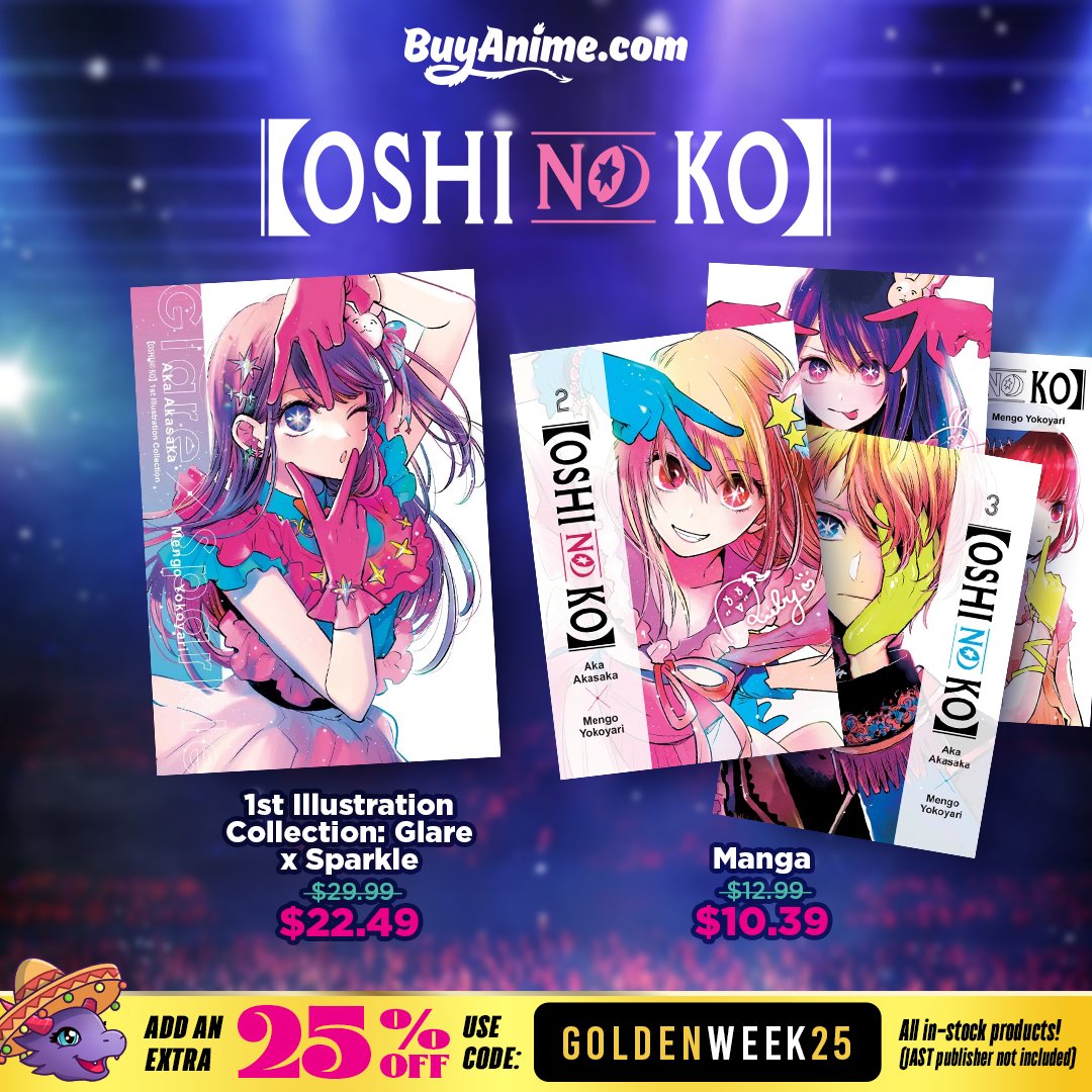 BuyAnimeStore's tweet photo. Today's hot series spotlight is 'Oshi No Ko'! 📚🎤

Gorou is a doctor with an undying love for his fave musical idol, Ai Hoshino - but after a strange series of events, their lives are forever intertwined! 😱

Discover the manga and artbook here ➡️ https://t.co/OkVR2MU2m9 https://t.co/0Vm8OAaA3N