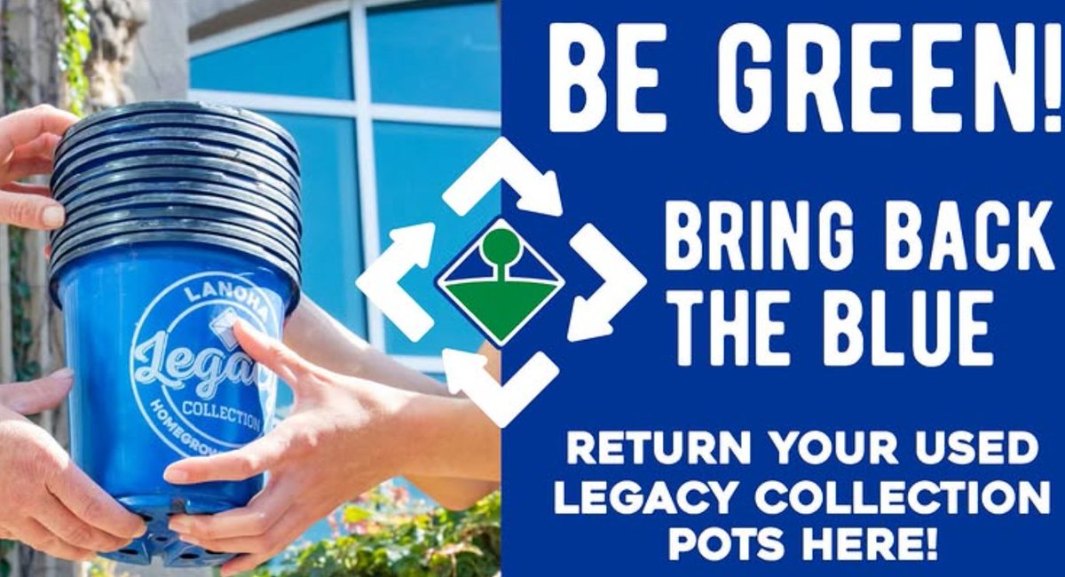 LanohaNurseries's tweet image. Did you know we recycle our Lanoha Legacy pots? Drop off your used blue pots at our Garden Center and help us stay green and save the planet!!
#lanohanurseries
#werecycle
#GoGreen
#lanohalegacycollection
#homegrownheadquarters
#shoplocal