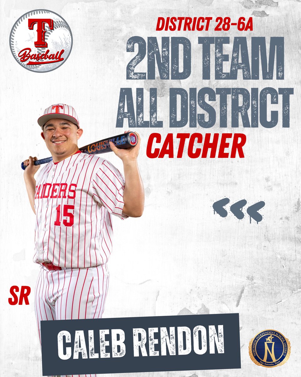 Congratulations to District 28-6A 2nd Team All District Catcher, Caleb Rendon (c/o ‘25)! Caleb is everything you could ever want in a backstop. This senior personifies the RELENTLESS character that Taft High School strives to instill in every one of our athletes. Caleb is the