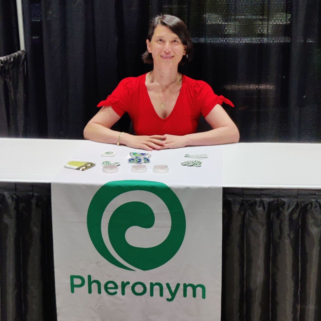 We're at #SynBioBeta2025! Stop by Pheronym's booth #109 for a chat with Dr. Kaplan to learn about our tech, biomanufacturing &amp; investment opportunities. We're unlocking pheromones’ potential for sustainable #cropprotection for #soilpests &amp; nurturing the topsoil at the same time.