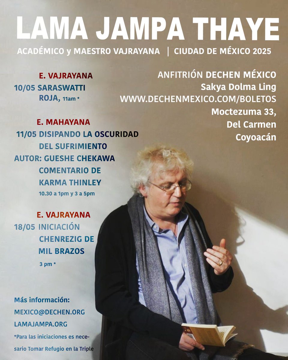 Visita de Lama Jampa Thaye a México.

Si les interesa el budismo, es una gran oportunidad.