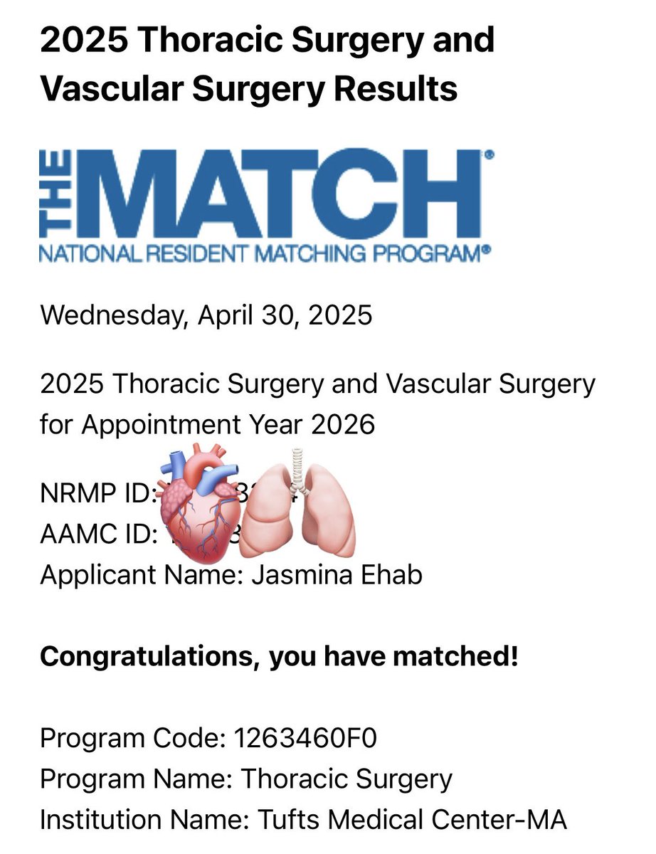 Jasmina Ehab, MD (@jasminaehab) on Twitter photo I’m going to be a cardiothoracic surgeon! Eternally grateful to the best program in the country <a href="/UTSW_Surgery/">UTSW Surgery</a>. Thankful to my mentors and my co-residents-I wouldn’t be here without your endless support. Excited to join the group <a href="/TuftsMedicalCtr/">Tufts Medical Center</a>! I’m going to be a cardiothoracic surgeon! Eternally grateful to the best program in the country <a href="/UTSW_Surgery/">UTSW Surgery</a>. Thankful to my mentors and my co-residents-I wouldn’t be here without your endless support. Excited to join the group <a href="/TuftsMedicalCtr/">Tufts Medical Center</a>!