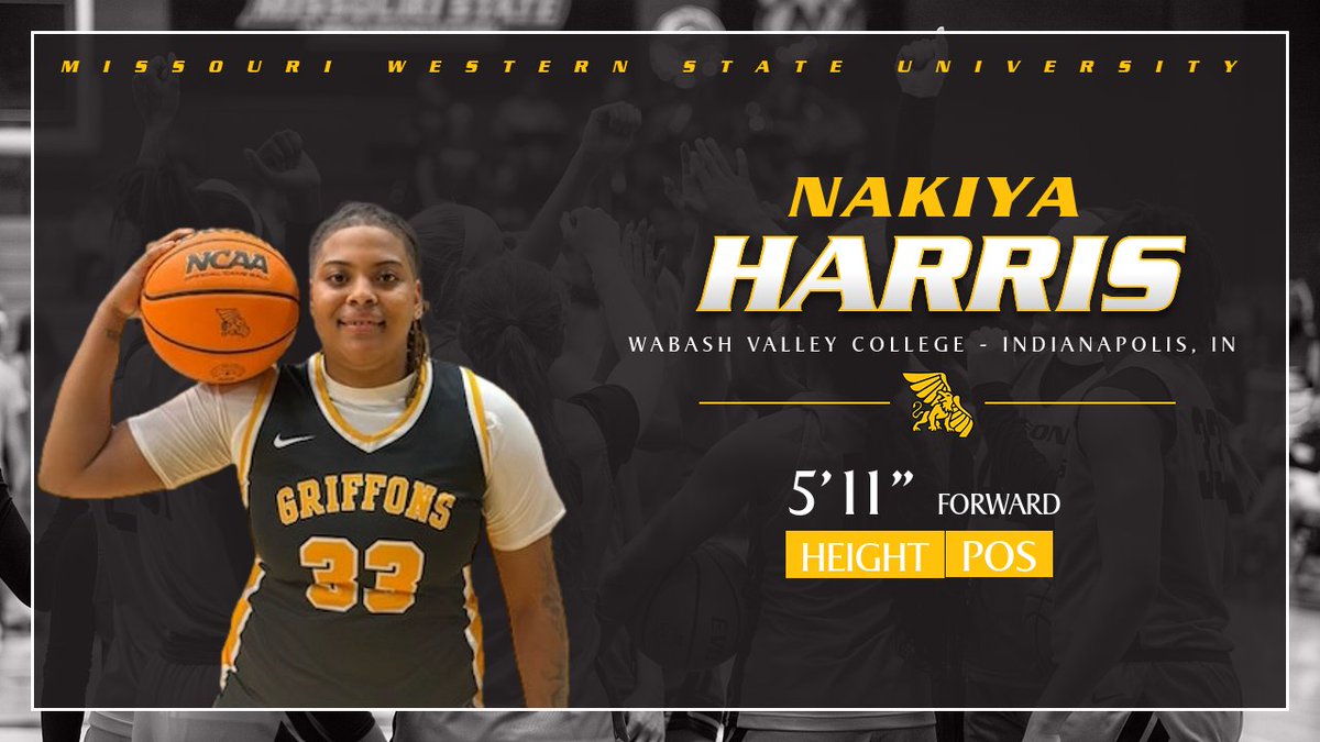 Signed ✍️ 

Welcome Nakiya Harris to the Griffon Family! Nakiya is coming to MWSU from Wabash Valley College.  While at Wabash Valley she started every game for a 30 win team while averaging a near double-double with 10.5ppg and 9.7rpg.
#PaintItBlack 🏴 | #GriffUp 🦅🦁