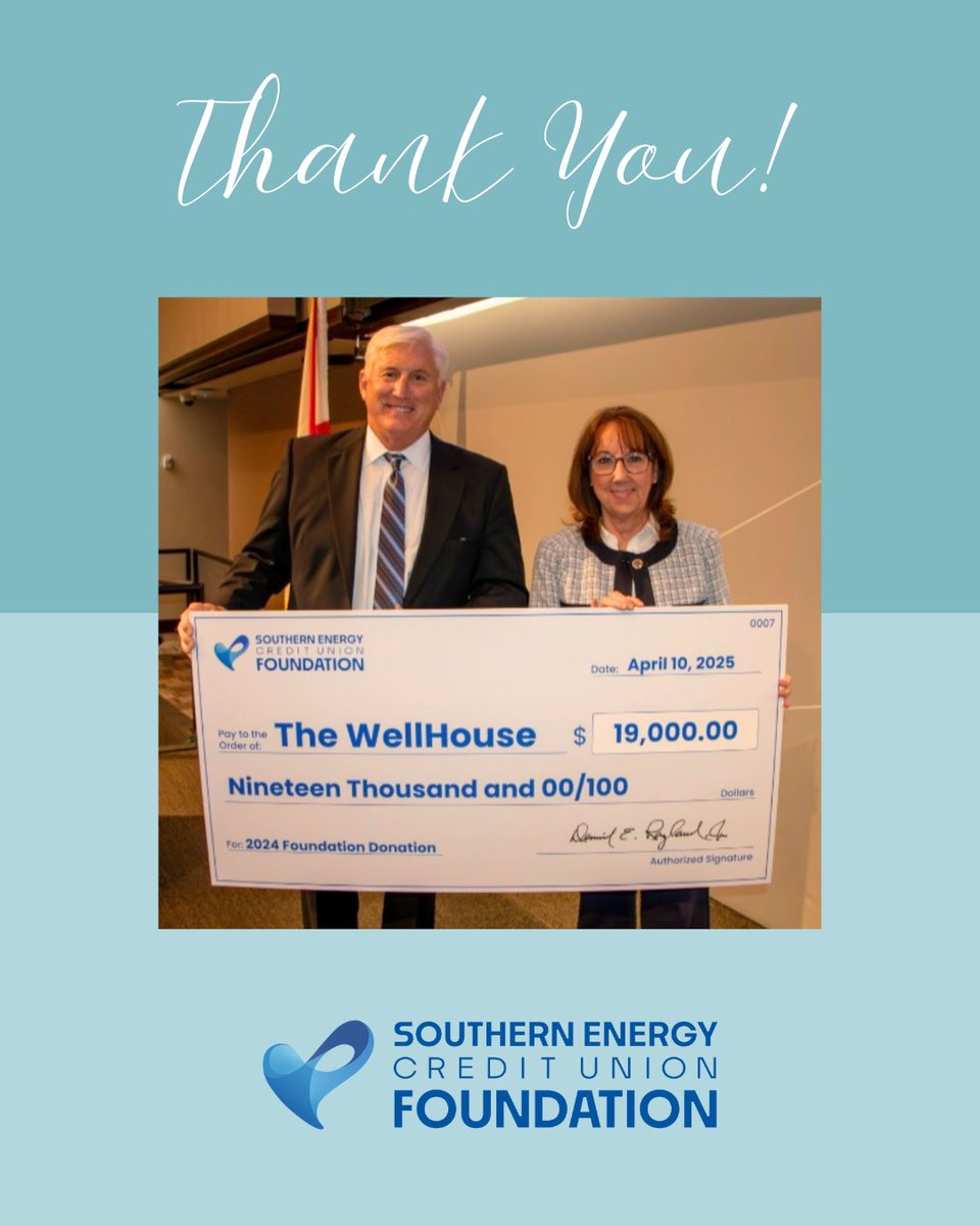 We’re incredibly grateful to be 1 of 7 organizations that recently received a $19K donation from the Southern Energy Credit Union Foundation.

Thanks to their generosity, we will continue to serve human trafficking survivors with the utmost care based on their individual needs.