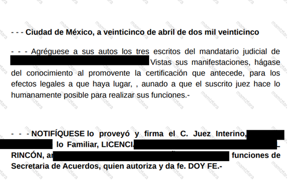 Crisis en la justicia en el <a href="/PJCDMX/">Poder Judicial de la Ciudad de México</a> Los juzgados civiles y familiares de la CDMX han casi paralizado su función por la sobrecarga de trabajo, reducción de presupuesto y falta de personal.  Aquí un asunto de alimentos cuya sentencia está pendiente de dictarse desde hace seis meses