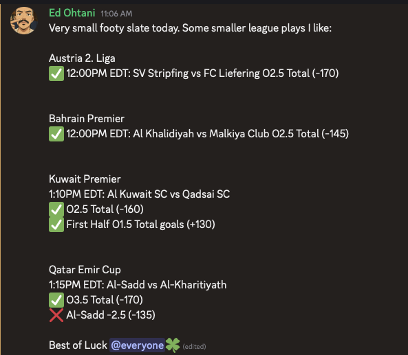ed_omar1's tweet photo. Great day on the pitch! Came a disallowed goal away from Al-Sadd for a full sweep.

@PickSweeperz 

Join for more: https://t.co/JdoKpMxoLq https://t.co/wFM3Ytu5QI