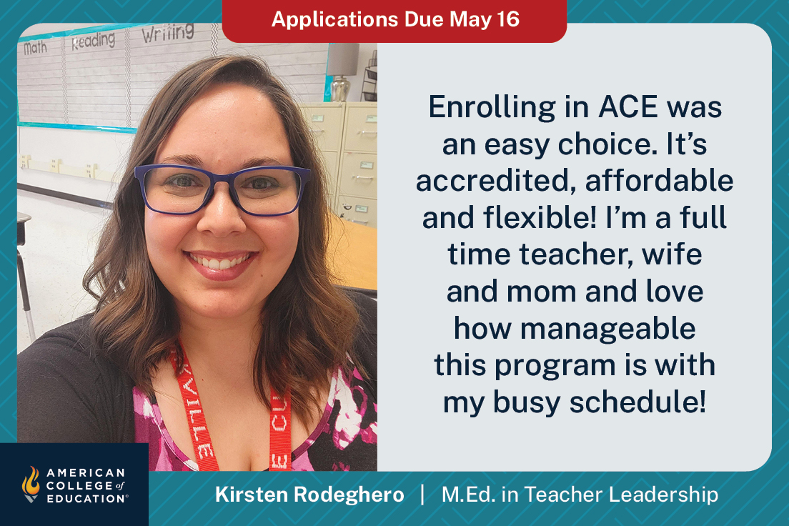 ACEedu's tweet image. Thinking about going back to school, but worried about your schedule? At ACE, our programs are designed for busy educators like you.  

📝 Apply by 5/16 
📅 May Term begins 5/19 

You’ve got this, apply today: apply.ace.edu/?utm_source=tw…

#ACEedu #ACEeducation #ACEAlumni