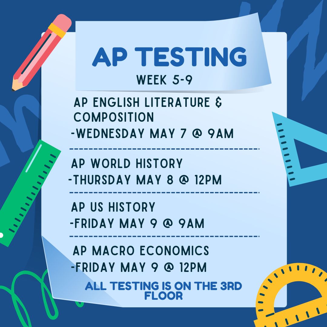 Seniors - Tomorrow is your AP English test at 9 am!