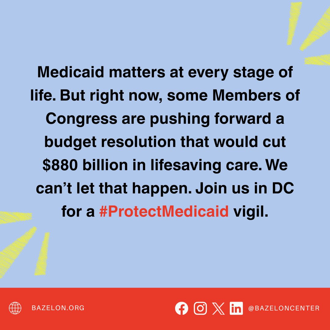 Medicaid matters at every stage of life. But right now, some Members of Congress are pushing forward a budget resolution that would cut $880 billion in lifesaving care. We can’t let that happen. Join us in DC for a #ProtectMedicaid vigil.