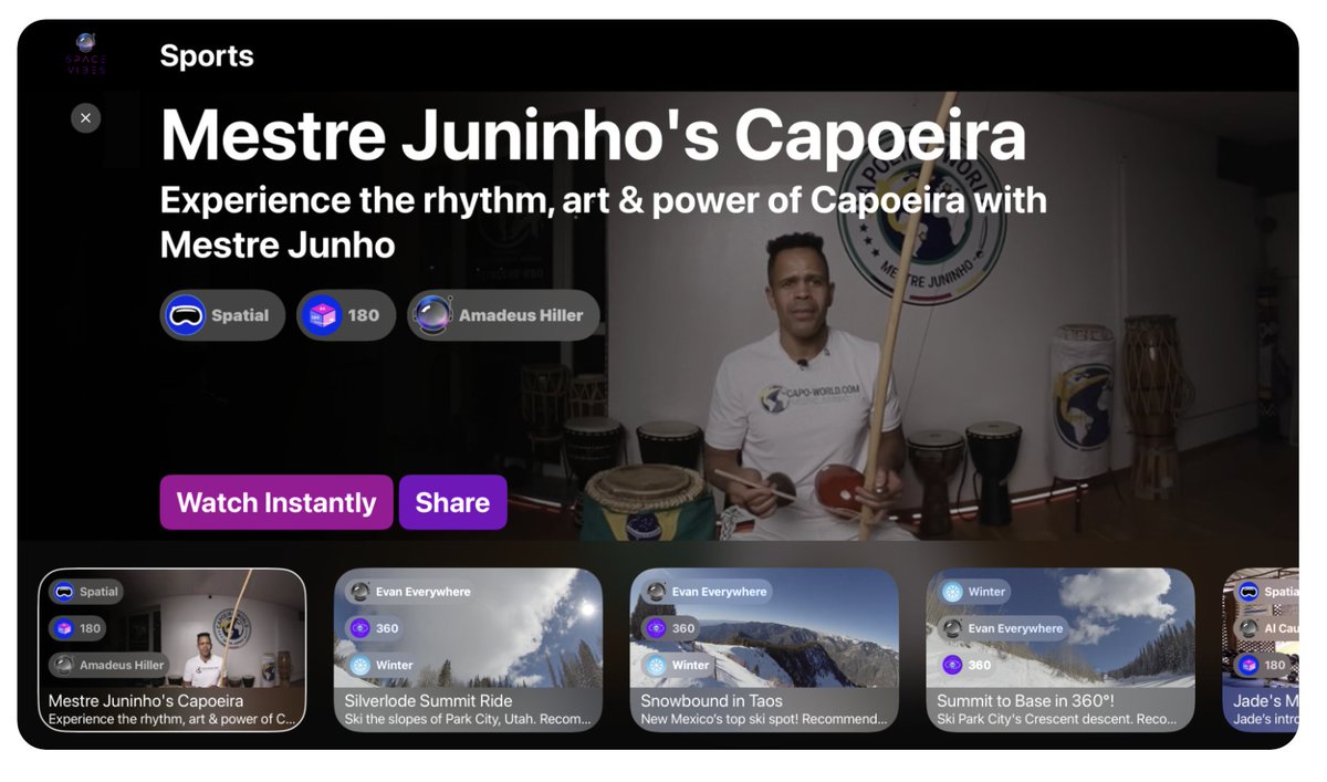 SpaceVibesOrg's tweet image. Discover and learn about the amazing sport of Capoeira, a dynamic Brazilian martial art blending acrobatics, music, and dance! 🇧🇷

Immerse yourself in the rhythm, art, and power of this incredible practice guided by the master himself, Mestre Juninho Capoeira. 

Experience it all…