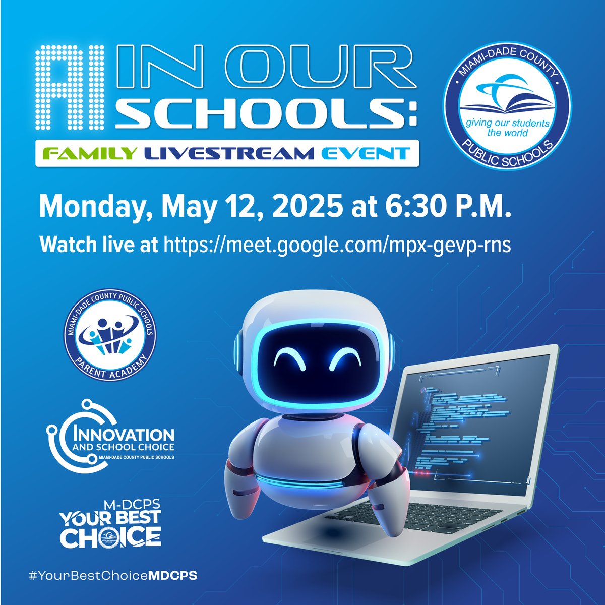 Miami-Dade Schools (@mdcps) on Twitter photo The <a href="/ParentAcadMiami/">Miami-Dade County Public Schools Parent Academy</a> in collaboration with the Division of Innovation and School Choice invites you to join our Superintendent of Schools, Dr. Jose L. Dotres, Mr. Daniel Mateo, Assistant Superintendent, and special guest, Dr. Maya Israel, Professor of Educational Technology and The <a href="/ParentAcadMiami/">Miami-Dade County Public Schools Parent Academy</a> in collaboration with the Division of Innovation and School Choice invites you to join our Superintendent of Schools, Dr. Jose L. Dotres, Mr. Daniel Mateo, Assistant Superintendent, and special guest, Dr. Maya Israel, Professor of Educational Technology and