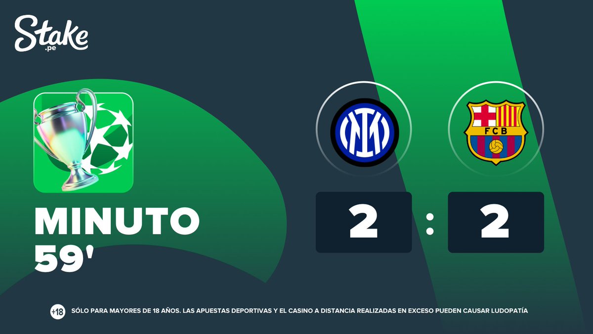 PeruStake's tweet photo. #INTvsBAR por #ChampionsLeague 🏆
GOOOOOL DEL BARZA ⚽️
Empata Dani Olmo 🇪🇸. ¡QUÉ PARTIDAZO! 😱
Apuesta aquí: https://t.co/96ARMLqu50 https://t.co/ismHJf0cGX