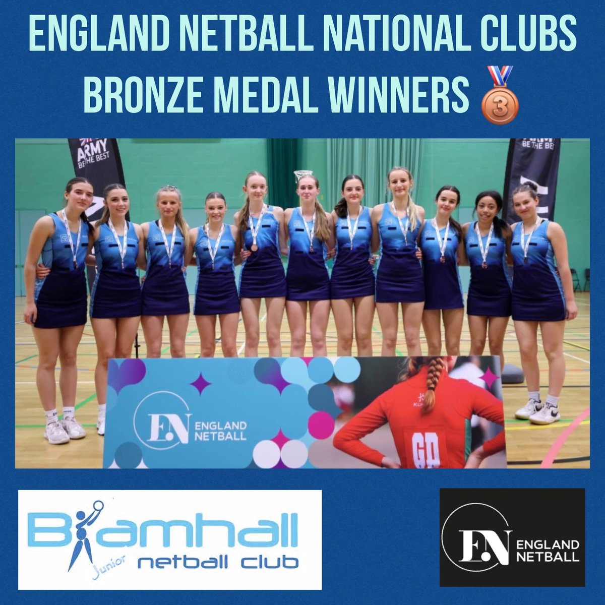 Bramhall Junior Netball Club (@bramhalljuniors) on Twitter photo What a weekend that was ! Couldnโt be any prouder of <a href="/BramhallJuniors/">Bramhall Junior Netball Club</a> u16s coming 3rd in the country at <a href="/EnglandNetball/">England Netball</a> U16 National Finals. Thank you for all the support across <a href="/NW_Netball/">North West Netball</a> and beyond. Dreams came true for the girls and the club ๐ฅ๐ฉต๐ What a weekend that was ! Couldnโt be any prouder of <a href="/BramhallJuniors/">Bramhall Junior Netball Club</a> u16s coming 3rd in the country at <a href="/EnglandNetball/">England Netball</a> U16 National Finals. Thank you for all the support across <a href="/NW_Netball/">North West Netball</a> and beyond. Dreams came true for the girls and the club ๐ฅ๐ฉต๐