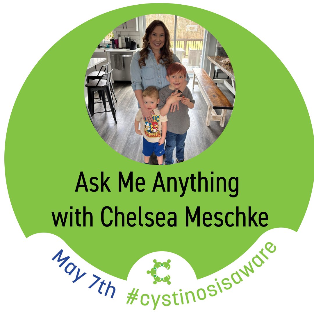 Tomorrow is the 8th annual Cystinosis Awareness Day!
Chelsea is opening up for an #AskMeAnything session. Send in your ?s + look for videos from other #cystinosis community members as we spread awareness. For ways to get involved, visit tinyurl.com/2kspjhuh
#cystinosisaware