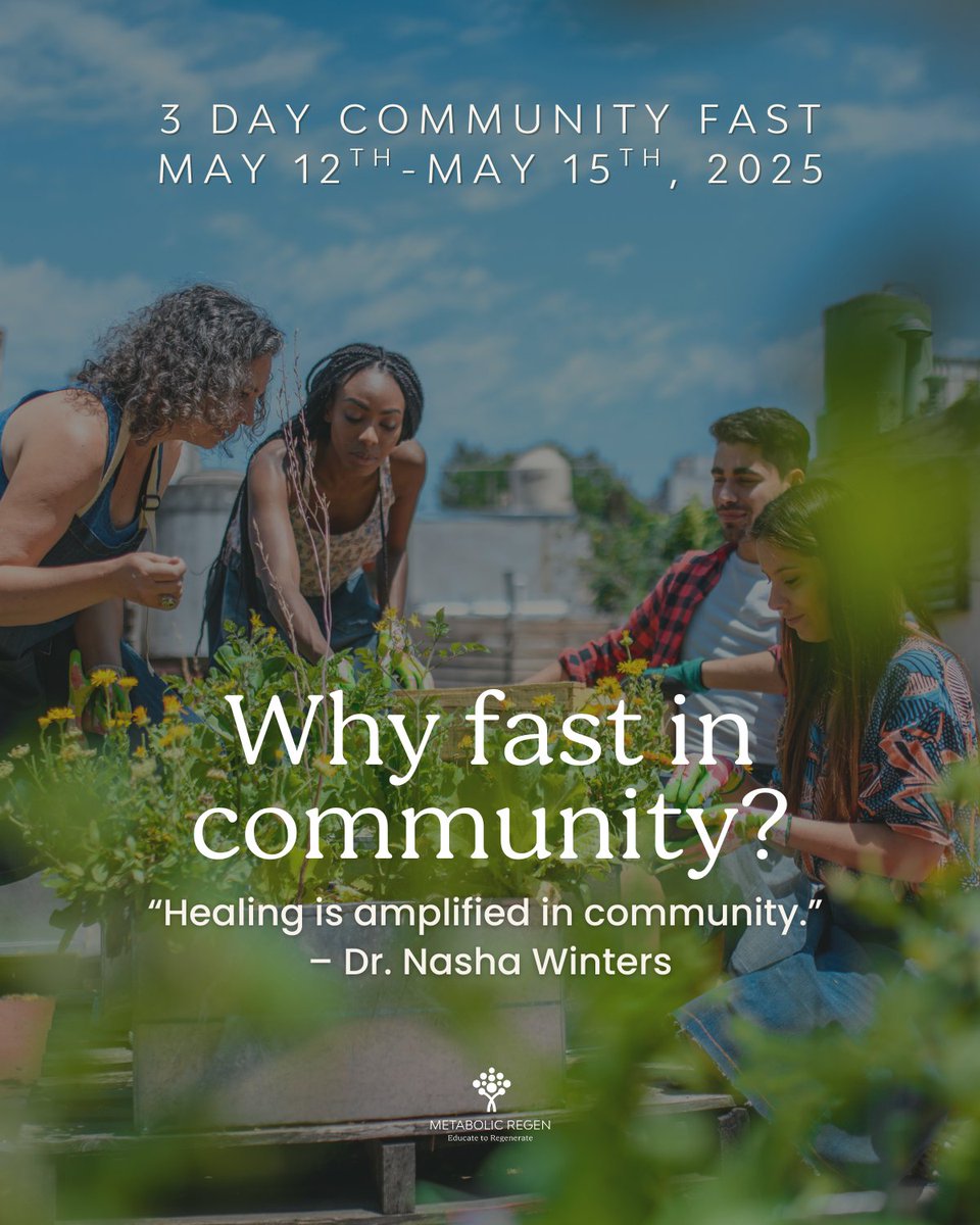 MetabolicRegen's tweet image. Join us for a transformative 3-day guided experience led by renowned metabolic health expert @drnashawinters  With daily guidance, encouragement, and the power of community, you’ll feel supported every step of the way. 
university.metabolicregen.com/l/products
 
#CommunityFast #FastingTogether