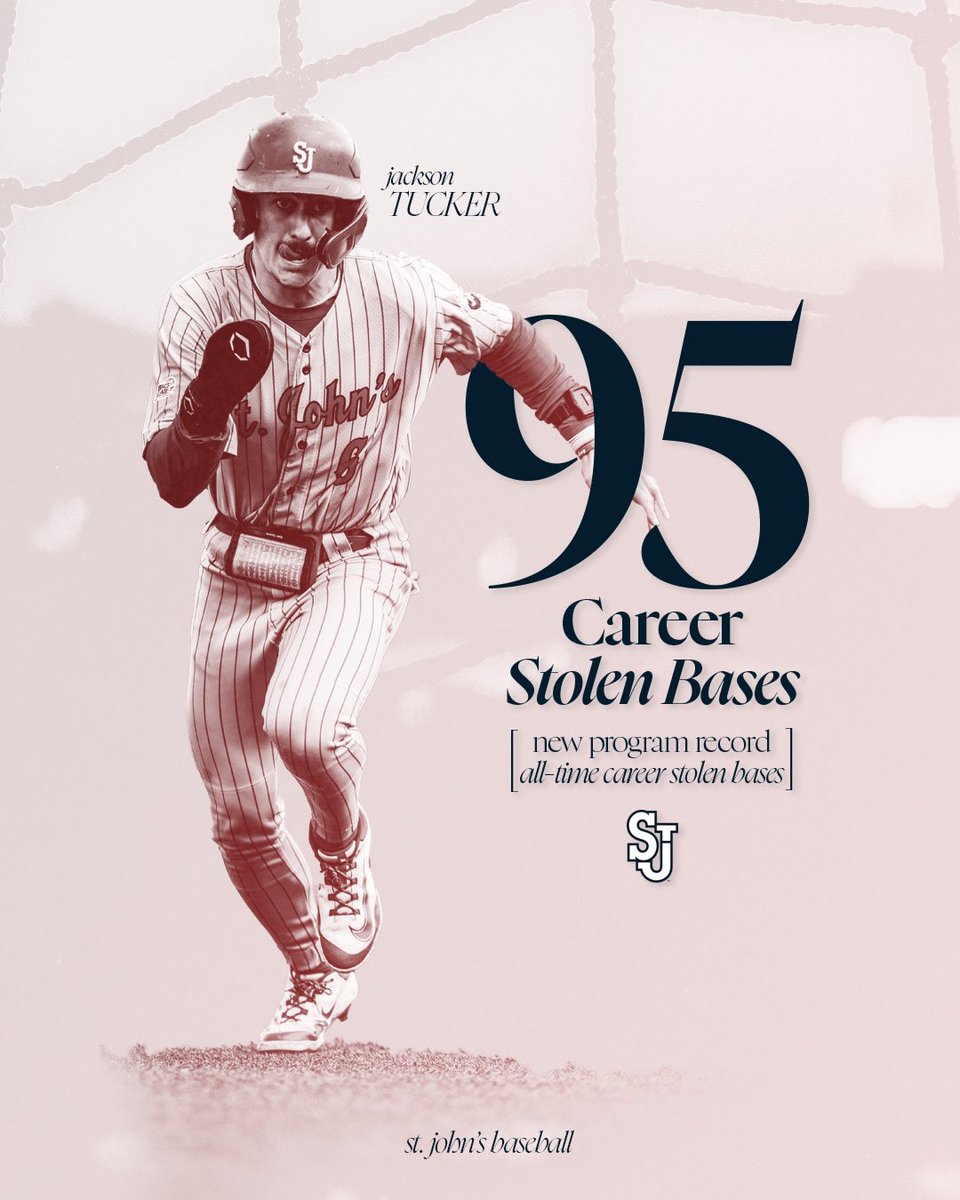 We have a new stolen bases leader in town 💨

Congratulations to @jacktuck2r on being crowned the program’s all-time career stolen bases leader 🚨