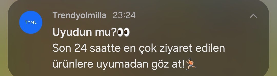 Milla sag ol uyudun mu mesajı atan tek sensin